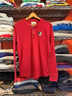 Colony Florida State Seminoles FSU Long Sleeve Waffle Thermal Henley Red XL